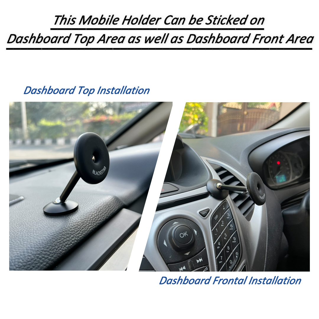 Blackstar TITAN MAG - 720° Angle Rotation Enabled Magnetic Mobile Phone Holder for Car Dashboard / Bike / Home / Kitchen