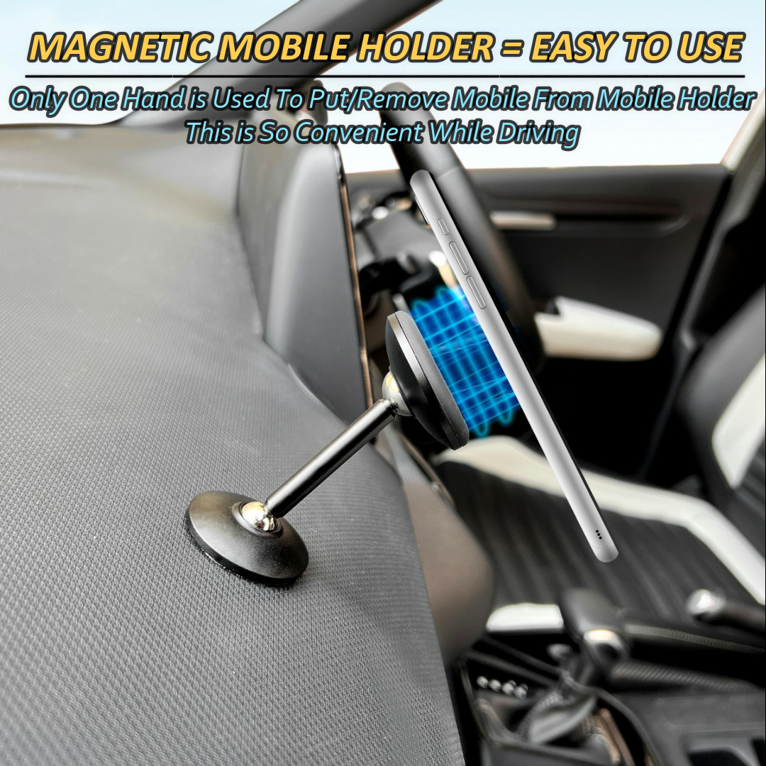 Blackstar TITAN MAG - 720° Angle Rotation Enabled Magnetic Mobile Phone Holder for Car Dashboard / Bike / Home / Kitchen