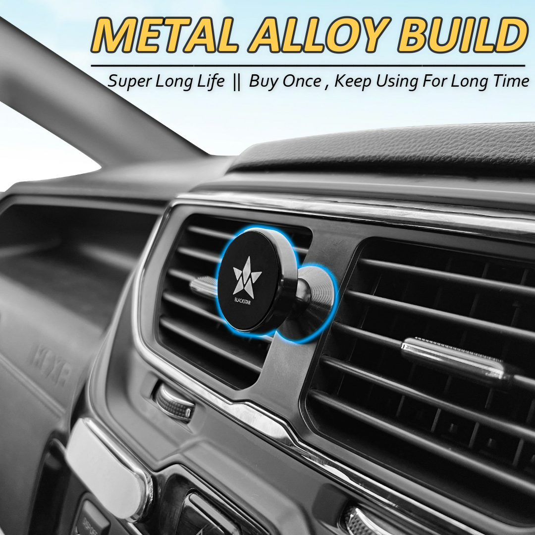 Blackstar SPIRO MAG - 540° Angle Rotation Enabled Magnetic Mobile Phone Holder for Car Dashboard / Bike / Home / Office