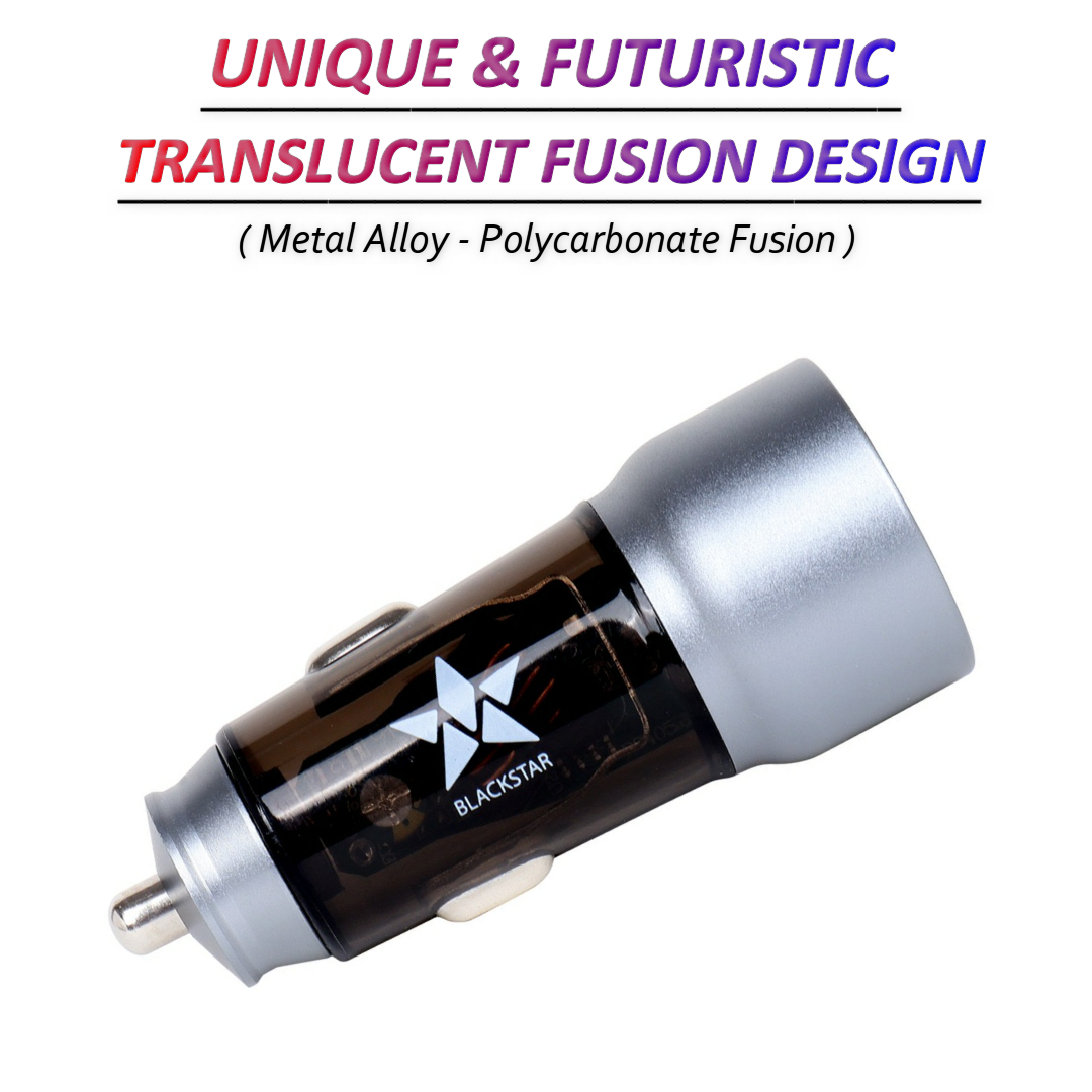 Blackstar 51Watt SUPER-FAST Car Charger for Samsung Mobiles and iPhones and Some Other Brands