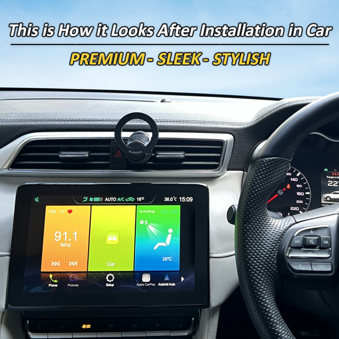 Blackstar AIR-SAFE VENT : MagSafe Mobile Phone Holder for Car AC VENTS with 540° Angle Rotation and Premium Design