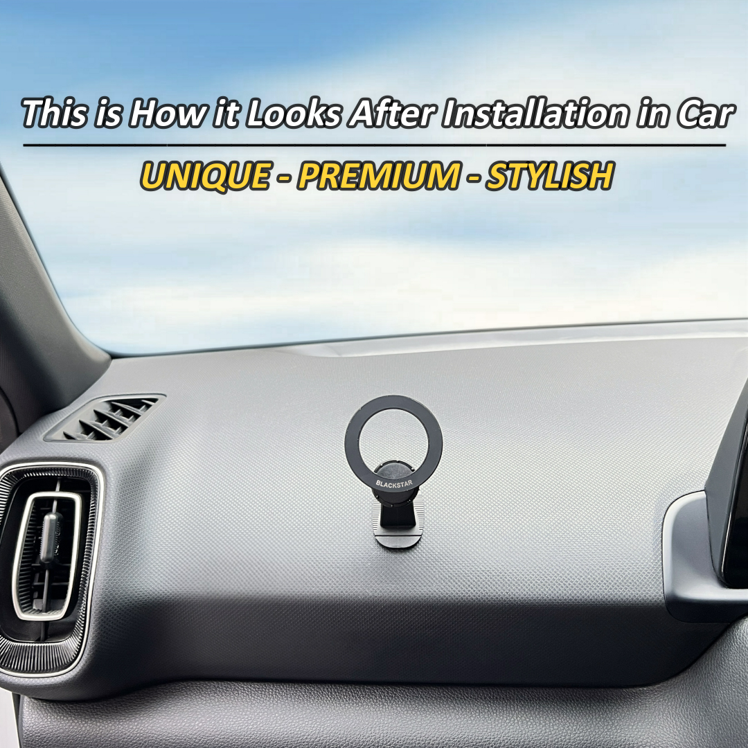 Blackstar Air-Safe DASH : MagSafe Mobile Phone Holder for Car DASHBOARD with 540° Angle Rotation and Stylish Premium Design