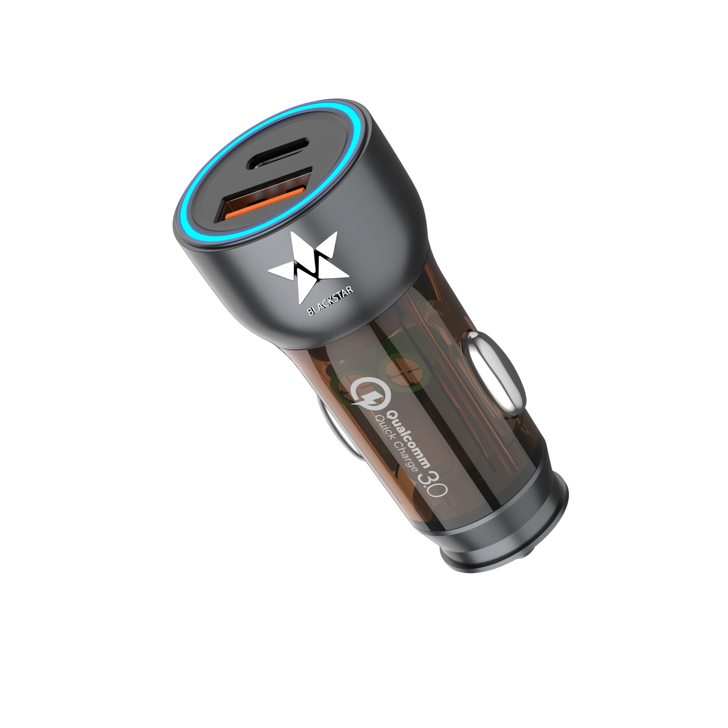 Blackstar 51Watt SUPER-FAST Car Charger for Samsung Mobiles and iPhones and Some Other Brands