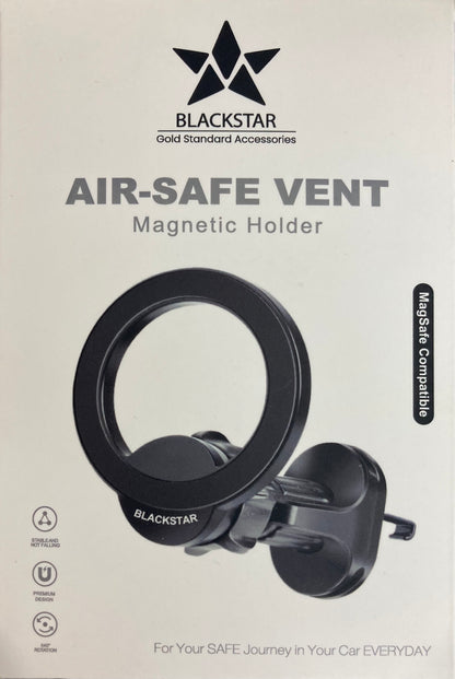 Blackstar AIR-SAFE VENT : MagSafe Mobile Holder for AC VENTS with 540° Angle Rotation and Striking Design