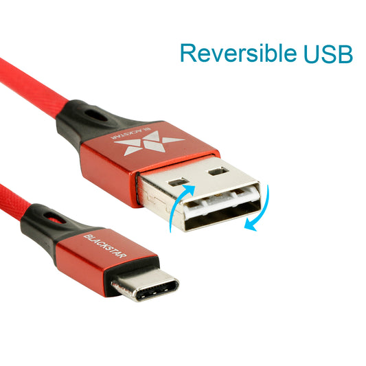 Blackstar Reversible Type C Data Cable for Fast Charging and Data Transfer ( 1.5 meter )