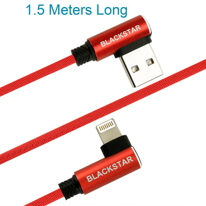 Blackstar Reversible L-Shaped iPhone Data Cable for Fast Charging and Data Transfer ( 1.5 meter )