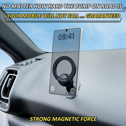 Blackstar Air-Safe DASH : MagSafe Mobile Phone Holder for Car DASHBOARD with 540° Angle Rotation and Stylish Premium Design