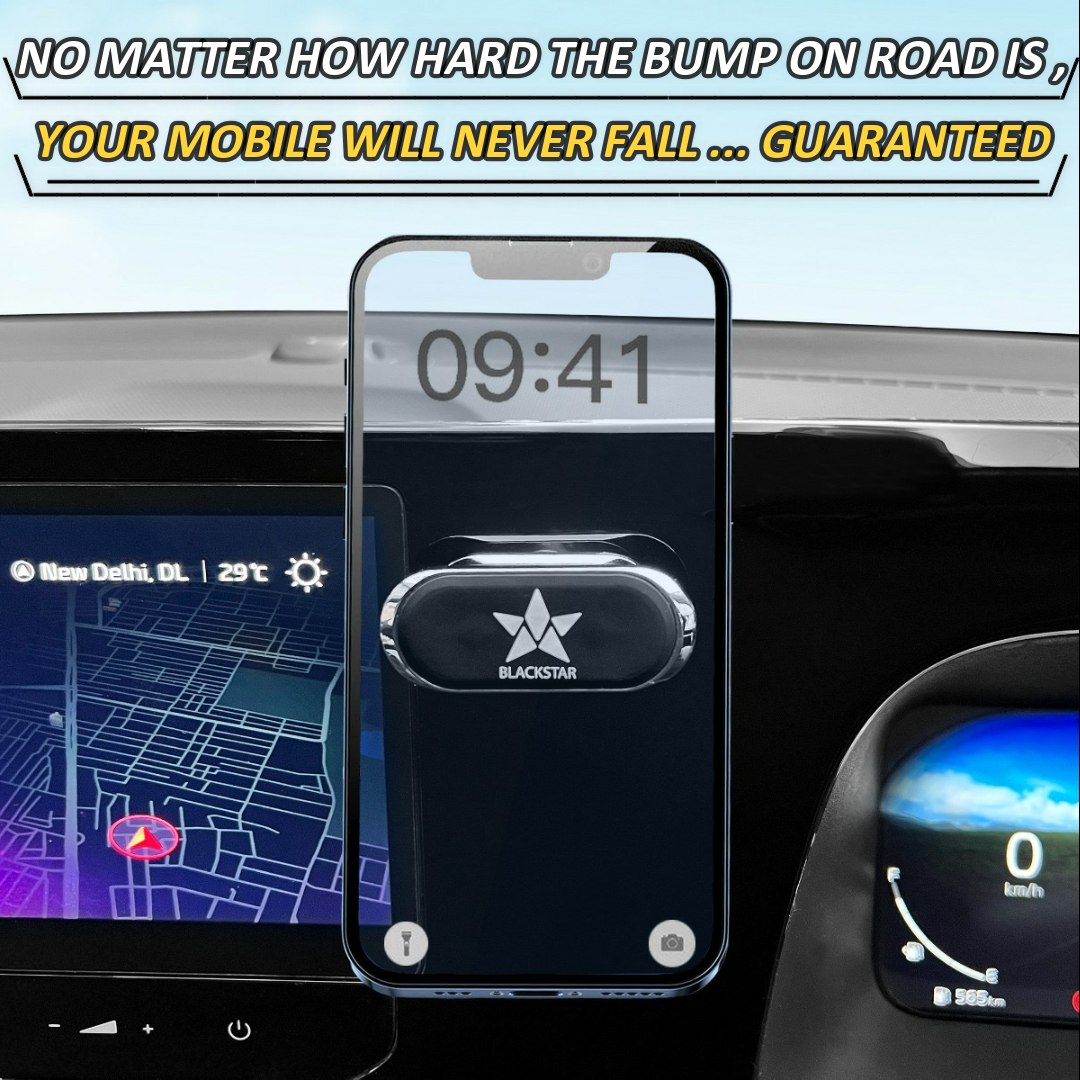 Blackstar ZEO MAG - 540° Angle Rotation Enabled Magnetic Mobile Phone Holder for Car Dashboard / Bike / Home / Kitchen