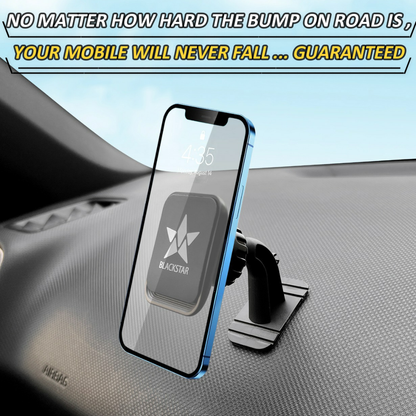 Blackstar ARMSTRONG Multi-Purpose Magnetic Mobile Phone Holder for Car Dashboard / Office ( Use on Dashboard Top as well as with AC Vent too )