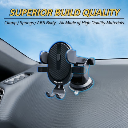 Blackstar A1-MAX Mobile Phone Holder for Car DASHBOARD / WINDSHIELD with Multi Angle Rotation and Adjustment ( Supports All Mobiles )
