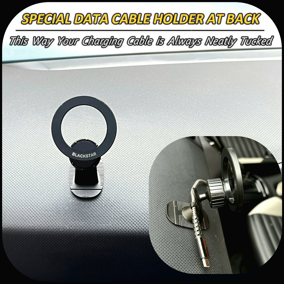 Blackstar Air-Safe DASH : MagSafe Mobile Phone Holder for Car DASHBOARD with 540° Angle Rotation and Stylish Premium Design