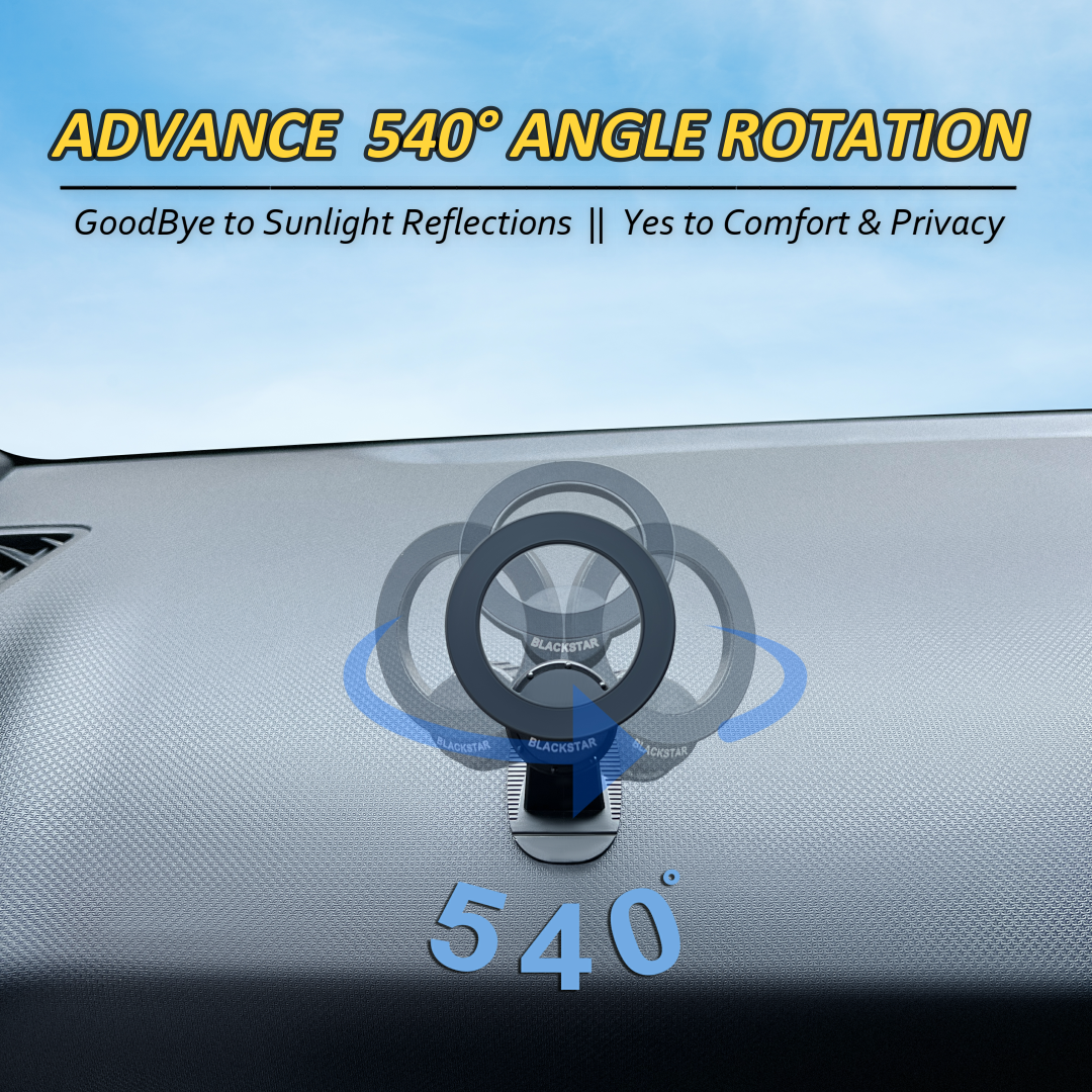 Blackstar Air-Safe DASH : MagSafe Mobile Phone Holder for Car DASHBOARD with 540° Angle Rotation and Stylish Premium Design