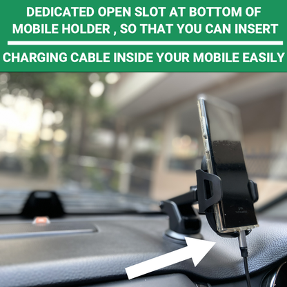 Blackstar B1-MAX Mobile Phone Holder for Car DASHBOARD / WINDSHIELD with Multi Angle Rotation and Adjustment ( Supports All Mobiles )