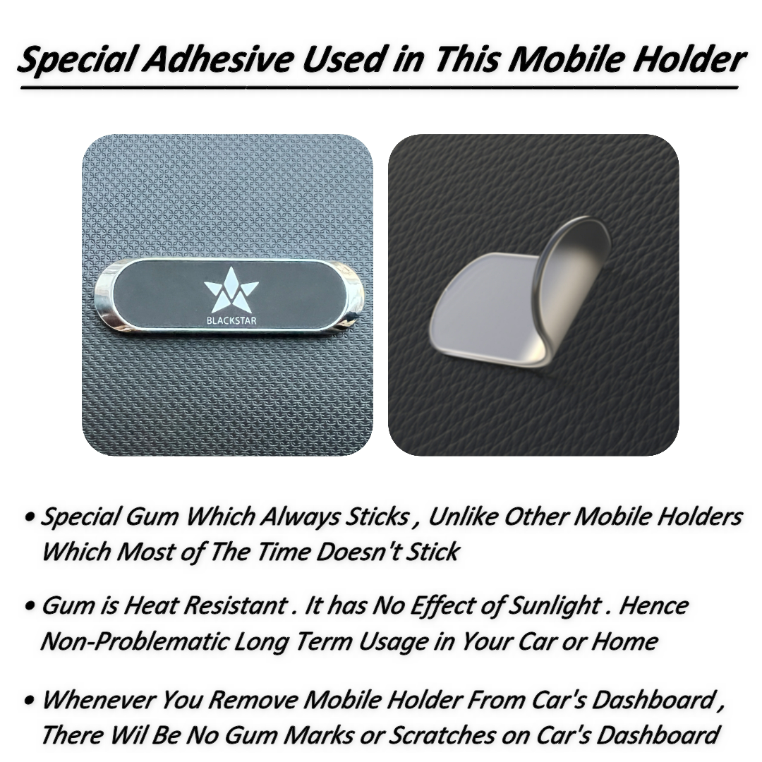 Blackstar MX1 [ Original ] Magnetic Mobile Phone Holder for Car Dashboard / Bike / Home / Kitchen