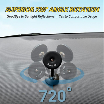 Blackstar TITAN MAG - 720° Angle Rotation Enabled Magnetic Mobile Phone Holder for Car Dashboard / Bike / Home / Kitchen