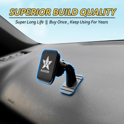 Blackstar ARMSTRONG Multi-Purpose Magnetic Mobile Phone Holder for Car Dashboard / Office ( Use on Dashboard Top as well as with AC Vent too )