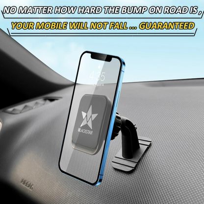 Blackstar ARMSTRONG Multi-Purpose Magnetic Mobile Phone Holder for Car Dashboard / Office ( Use on Dashboard Top as well as with AC Vent too )