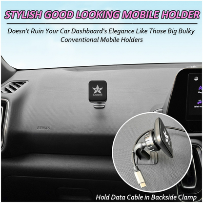Blackstar ARMSTRONG Multi-Purpose Magnetic Mobile Phone Holder for Car Dashboard / Office ( Use on Dashboard Top as well as with AC Vent too )