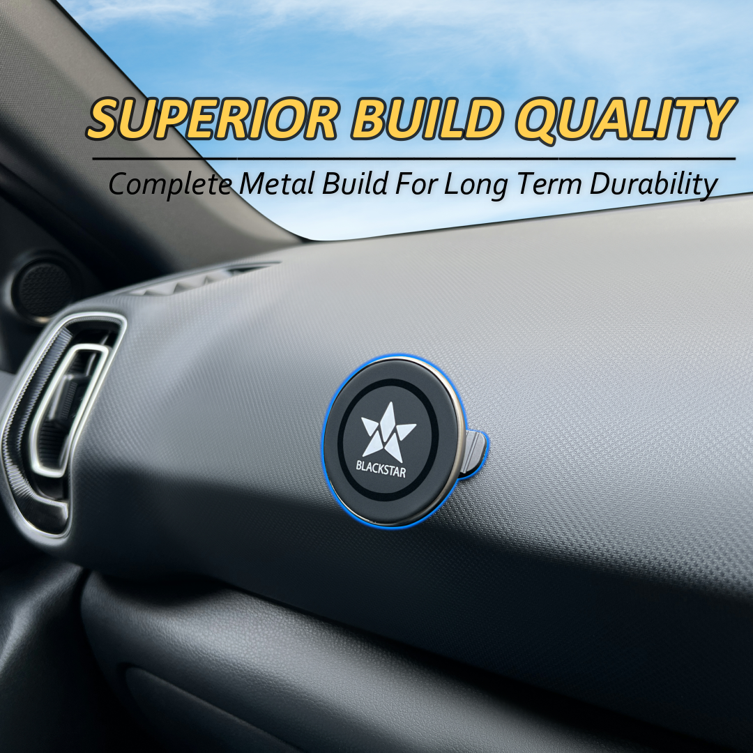 Blackstar Air-Safe SPHERE : MagSafe Mobile Phone Holder for Car DASHBOARD with 540° Angle Rotation and Unique Premium Design