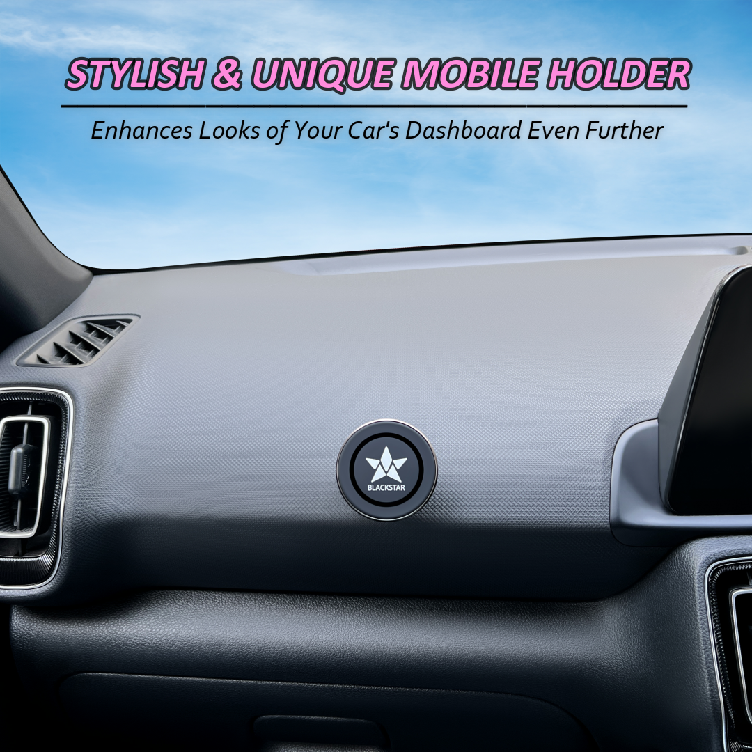Blackstar Air-Safe SPHERE : MagSafe Mobile Phone Holder for Car DASHBOARD with 540° Angle Rotation and Unique Premium Design