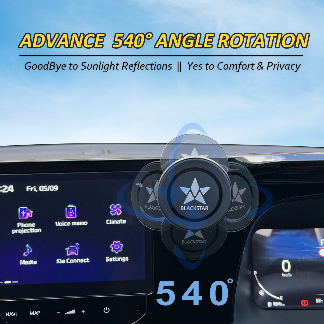 Blackstar Air-Safe SPHERE : MagSafe Mobile Phone Holder for Car DASHBOARD with 540° Angle Rotation and Unique Premium Design