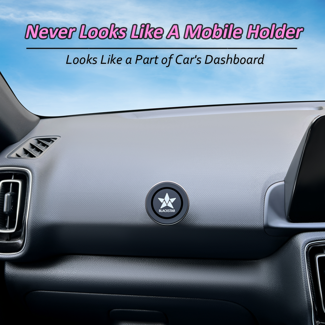 Blackstar Air-Safe SPHERE : MagSafe Mobile Phone Holder for Car DASHBOARD with 540° Angle Rotation and Unique Premium Design